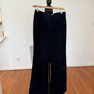 Theory Black Velvet Bootcut Pants